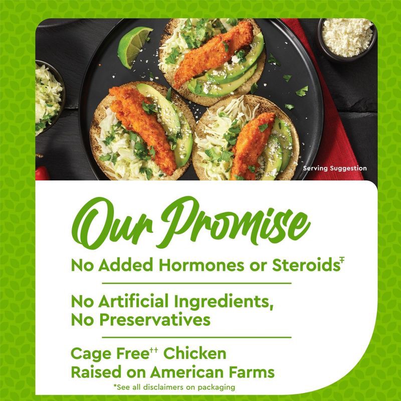 slide 6 of 7, Just Bare Lightly Breaded Spicy Chicken Breast Strips - Frozen - 24oz, 24 oz