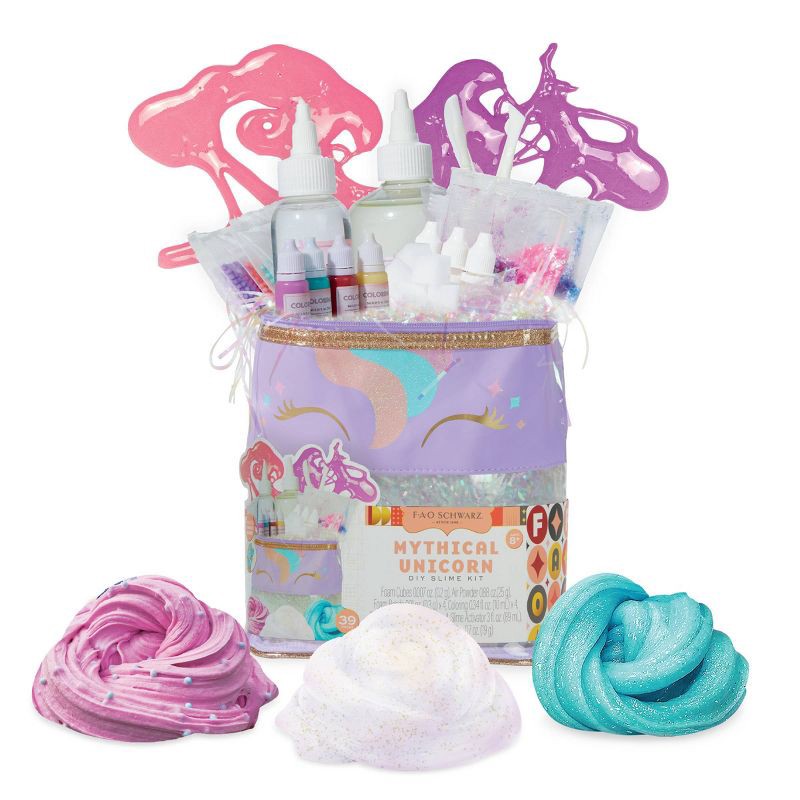 slide 1 of 8, FAO Schwarz Magical Colorful Glitter Unicorn Slime Kids Craft Kit - 39pc: Creativity & Sensory Development, 39 ct