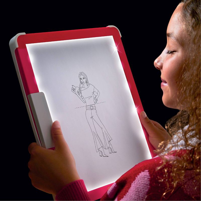 slide 3 of 8, FAO Schwarz Flawless Fashion Designer Light-Up Tracing Tablet: Creative Craft Kit with Markers & Templates, 1 ct