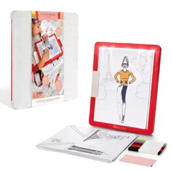 FAO Schwarz Flawless Fashion Designer Light-Up Tracing Tablet: Creative Craft Kit with Markers & Templates
