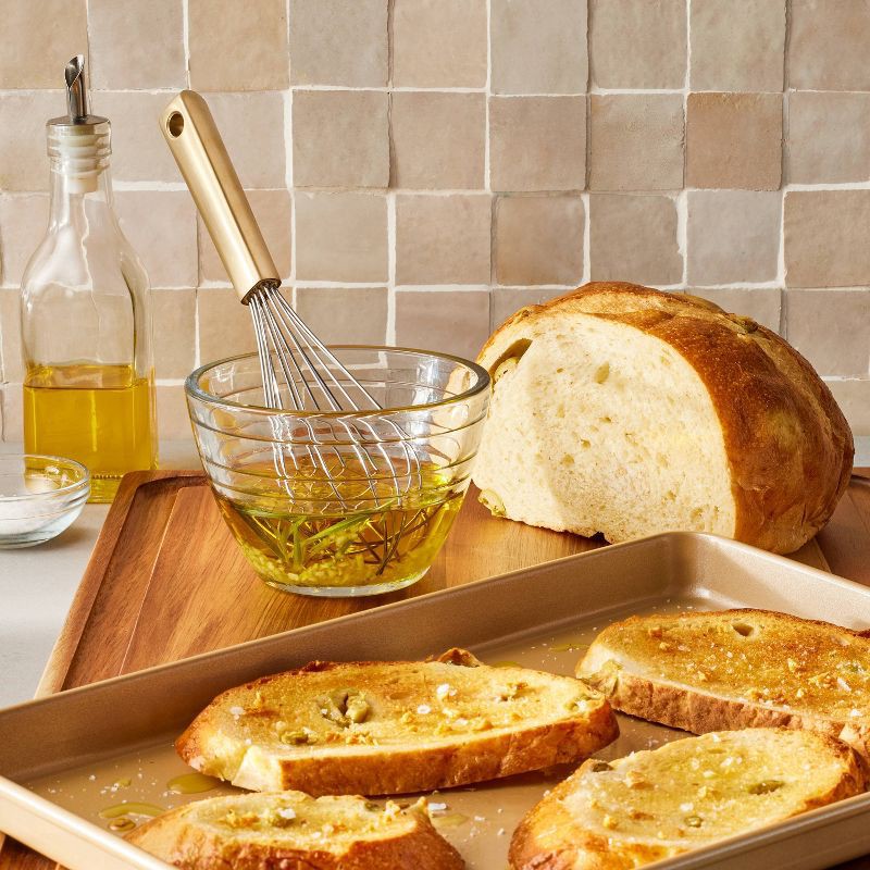 slide 2 of 3, 9" Stainless Steel Whisk Champagne - Figmint™, 1 ct