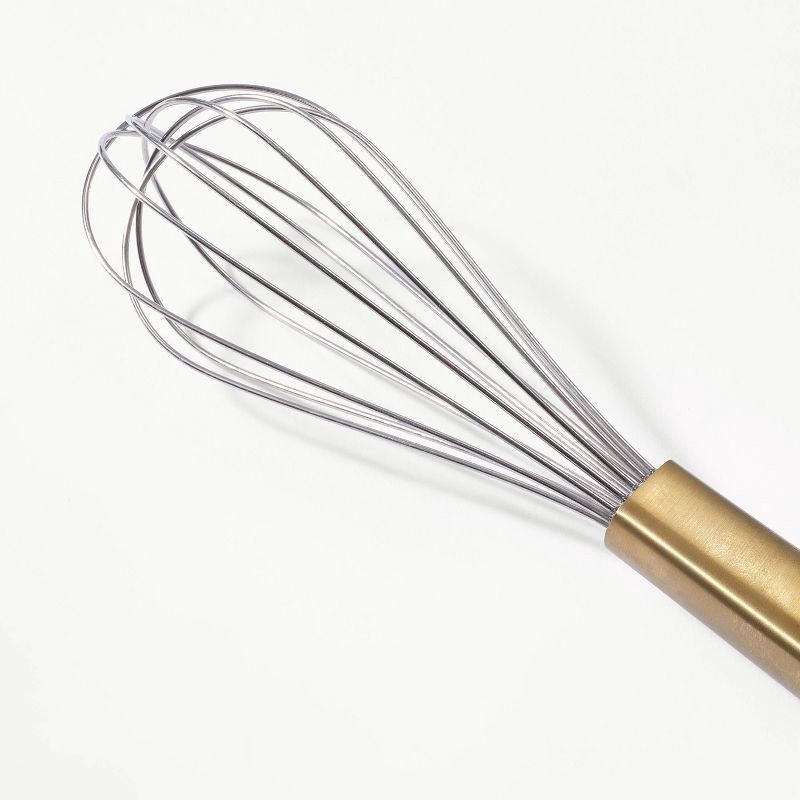slide 3 of 3, 9" Stainless Steel Whisk Champagne - Figmint™, 1 ct