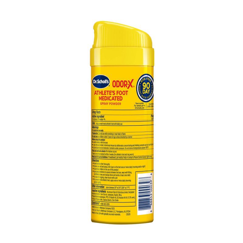 slide 3 of 9, Dr. Scholl's Odor-X Athlete's Foot 24hr Medicated AF Spray Powder - 4.7oz, 4.7 oz