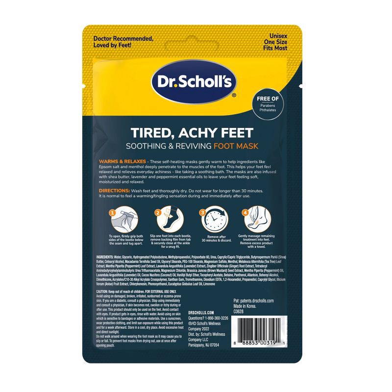 slide 2 of 7, Dr. Scholl's Tired Achy Feet Mask - 1.49 fl oz, 1.49 fl oz