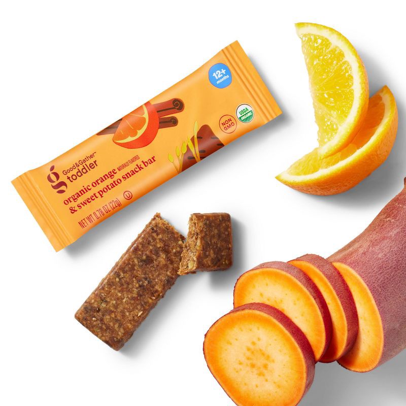 slide 3 of 3, Organic Orange Sweet Potato Snack Bars - 3.17oz/5ct - Good & Gather™, 3.17 oz, 5 ct