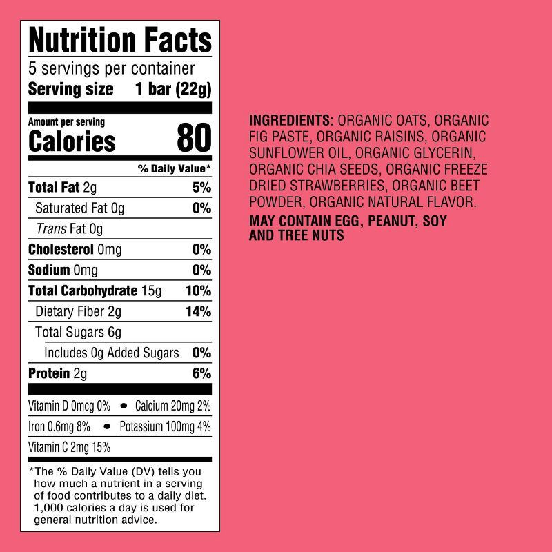 slide 2 of 3, Organic Strawberry And Beet Snack Bars - 3.17oz/5ct - Good & Gather™, 3.17 oz, 5 ct