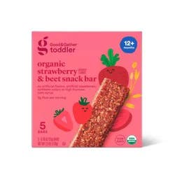 Organic Strawberry And Beet Snack Bars - 3.17oz/5ct - Good & Gather™