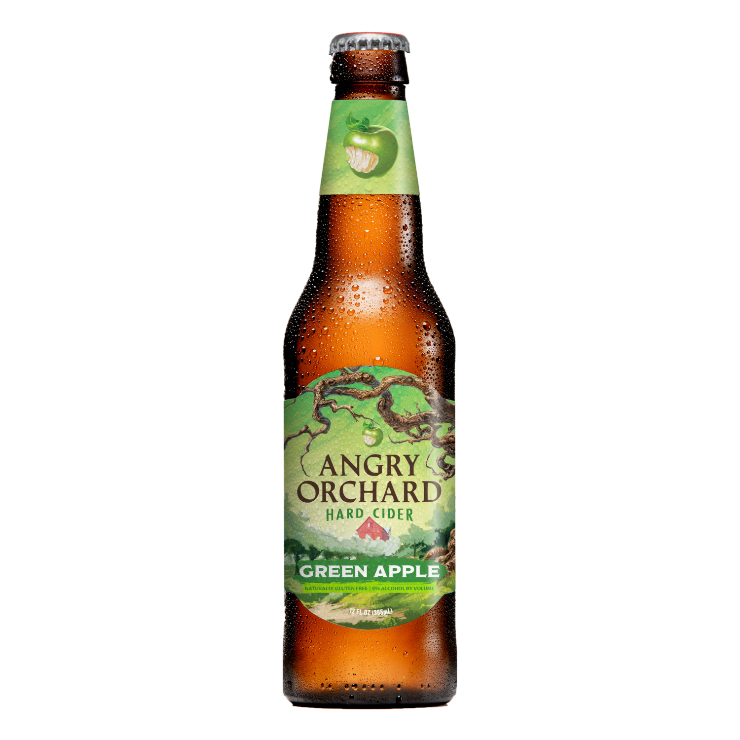 slide 2 of 3, Angry Orchard Green Apple has all the things you love about a fresh green apple. Bright, fresh apple aroma, complemented with notes of honeydew melon and kiwi. Full of big flavor. Slightly tart with balanced sweetness, just like a fresh green apple., 12 fl oz