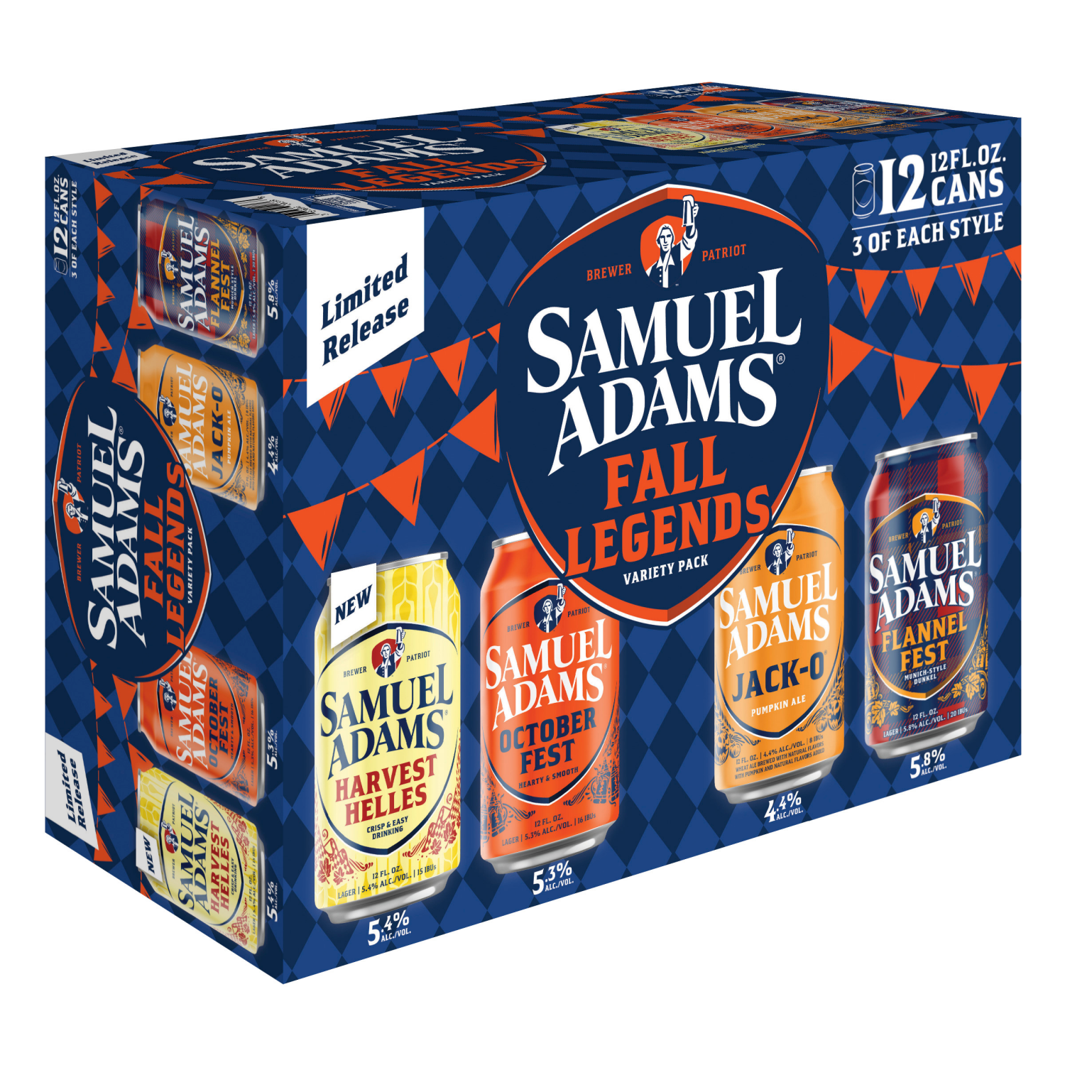 slide 2 of 4, Samuel Adams Beer, Variety Pack, Sweater Weather, 12 fl oz