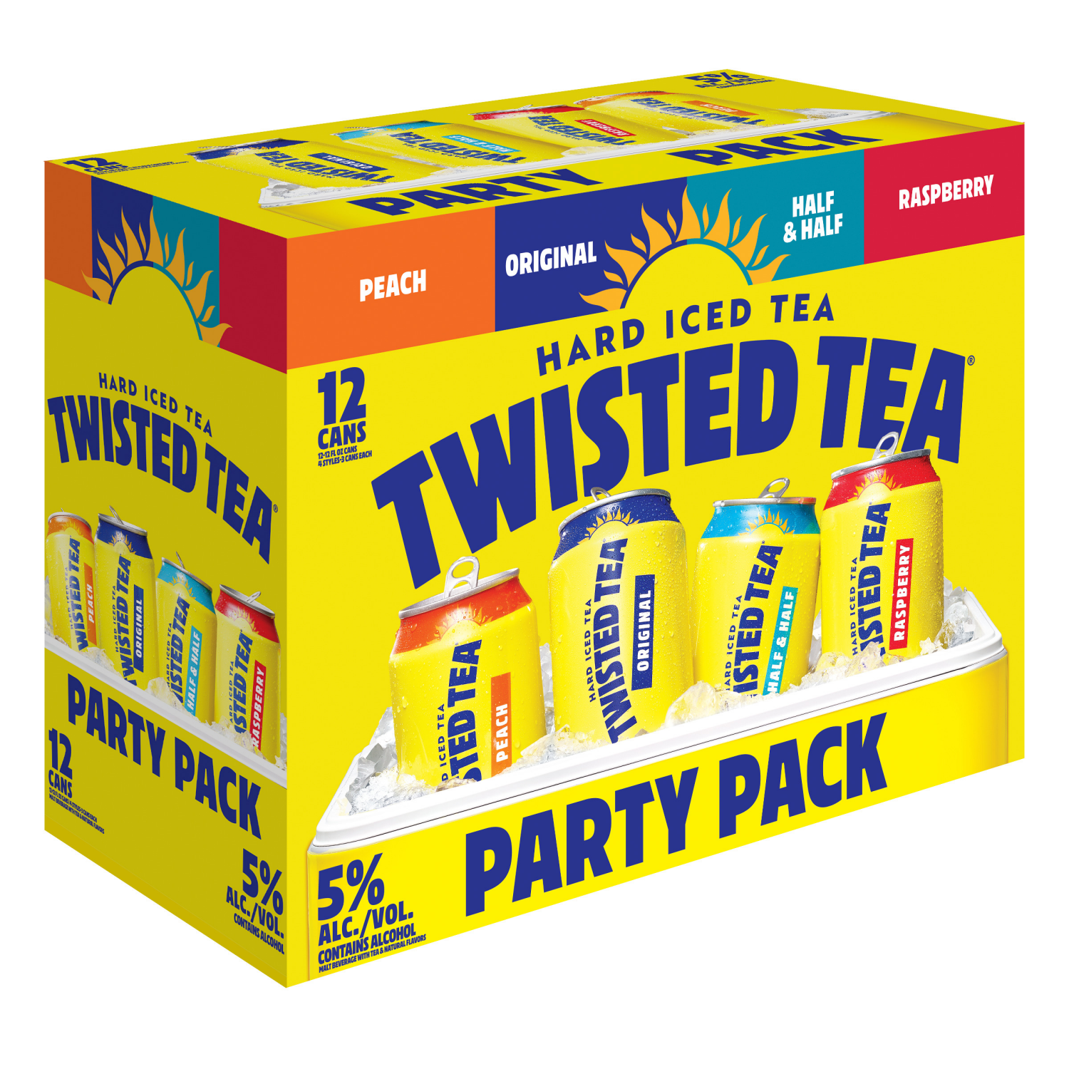 slide 2 of 4, Twisted Tea Hard Iced Tea, Party Pack, 12 ct; 12 oz
