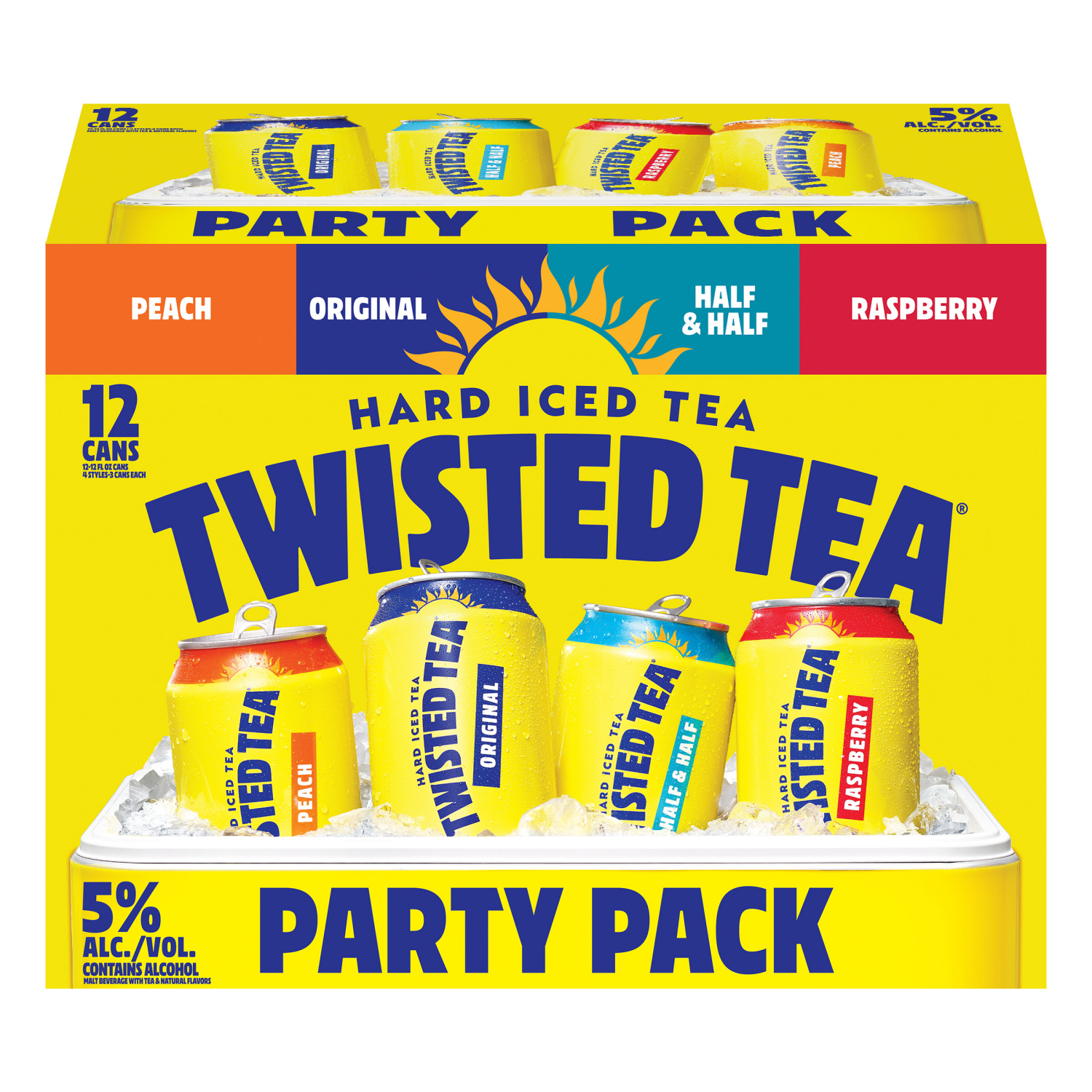 slide 4 of 4, Twisted Tea Hard Iced Tea, Party Pack, 12 ct; 12 oz