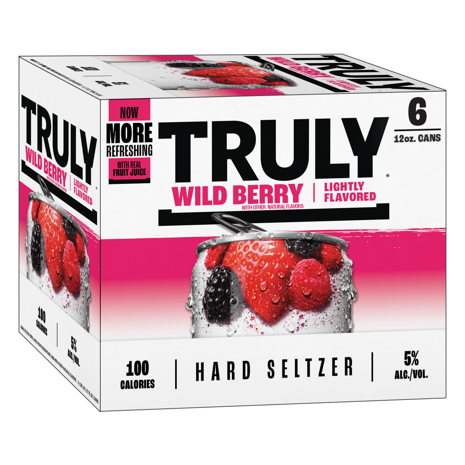 slide 2 of 3, Truly Hard Seltzer, Wild Berry, 6 ct; 12 oz