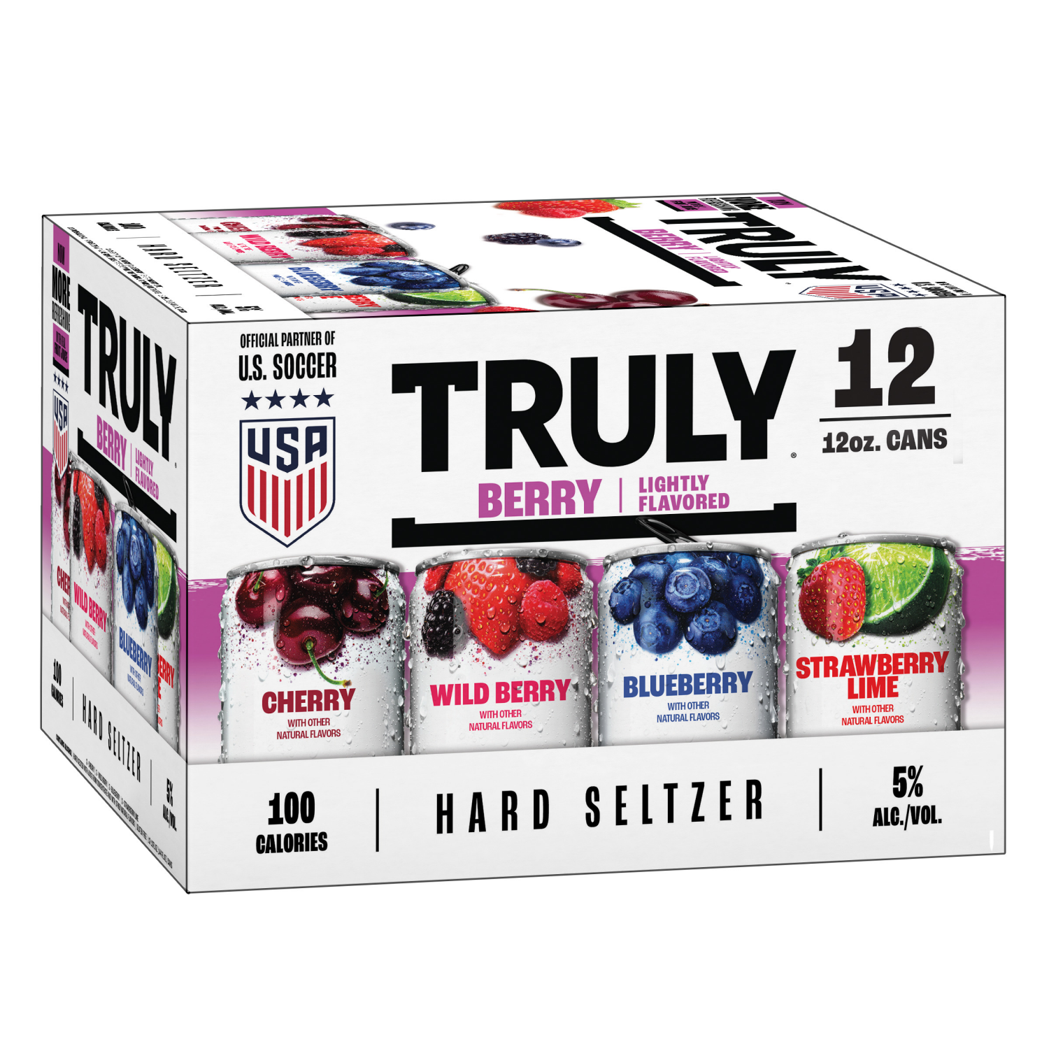slide 2 of 3, Truly Hard Seltzer, Berry, Mix Pack, 12 fl oz