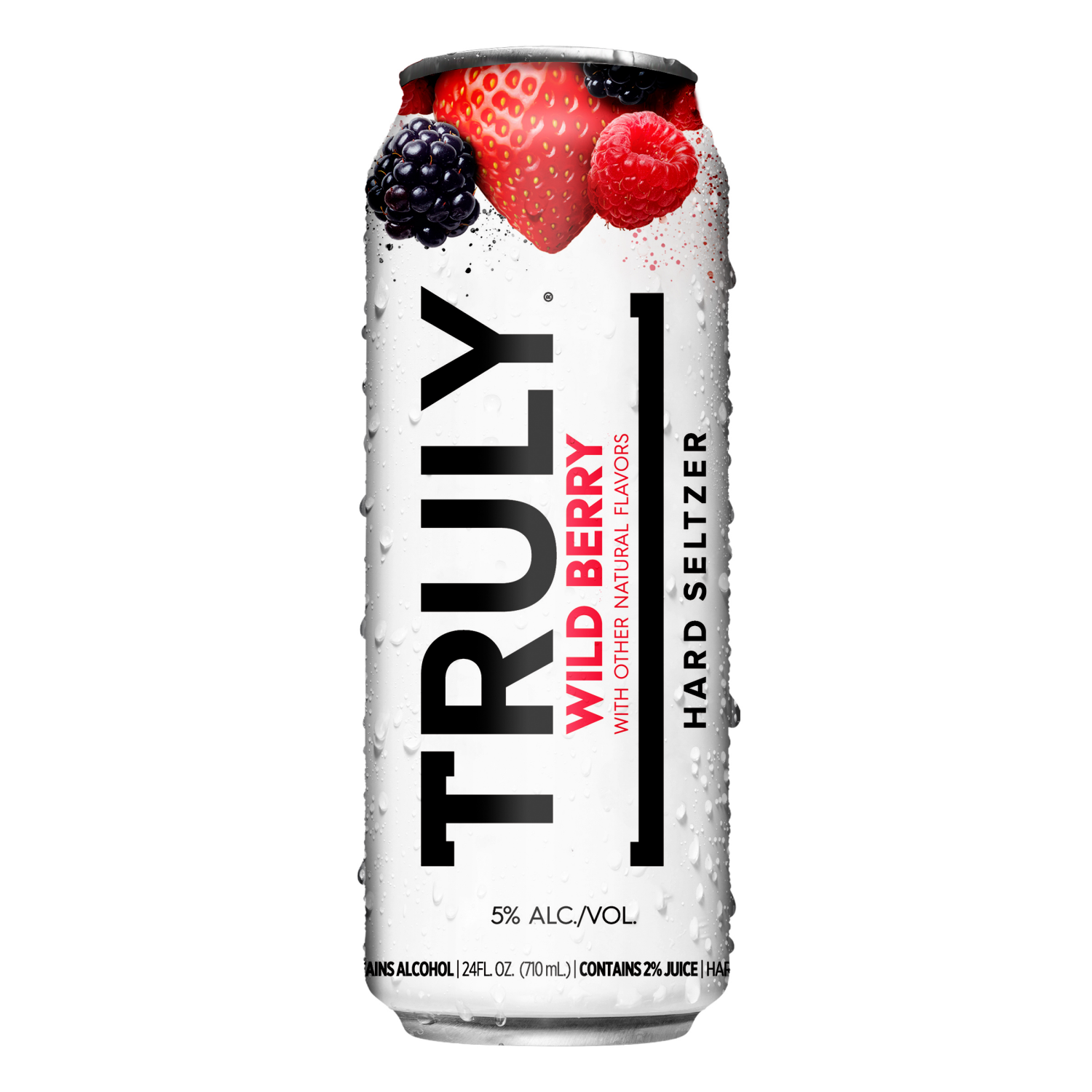 slide 2 of 3, Truly Hard Seltzer, Wild Berry, 24 fl oz