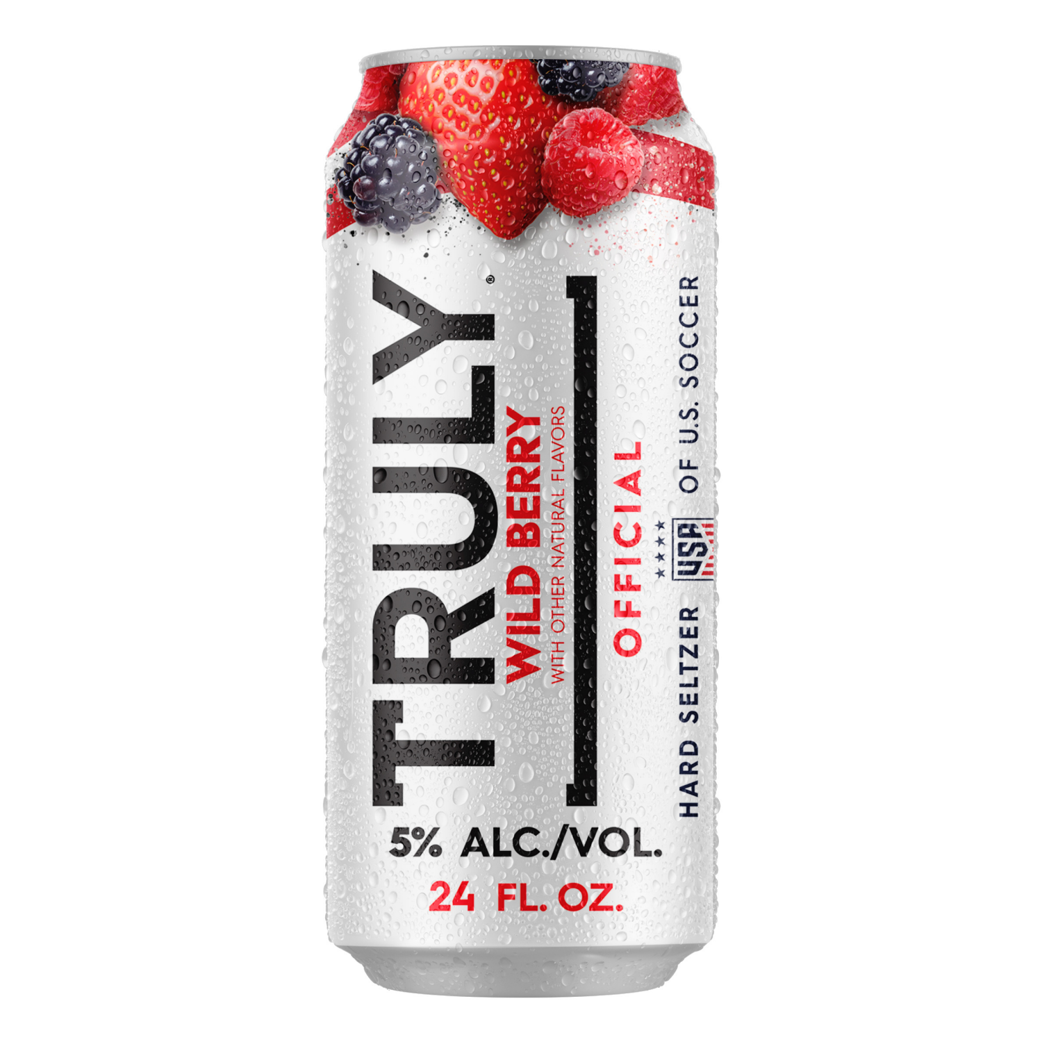 slide 3 of 3, Truly Hard Seltzer, Wild Berry, 24 fl oz