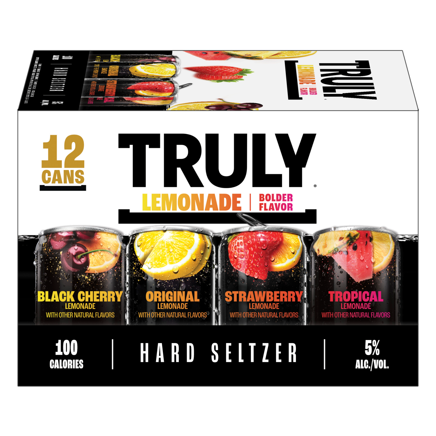 slide 4 of 4, Truly Hard Seltzer, Lemonade, Mix Pack, 12 fl oz
