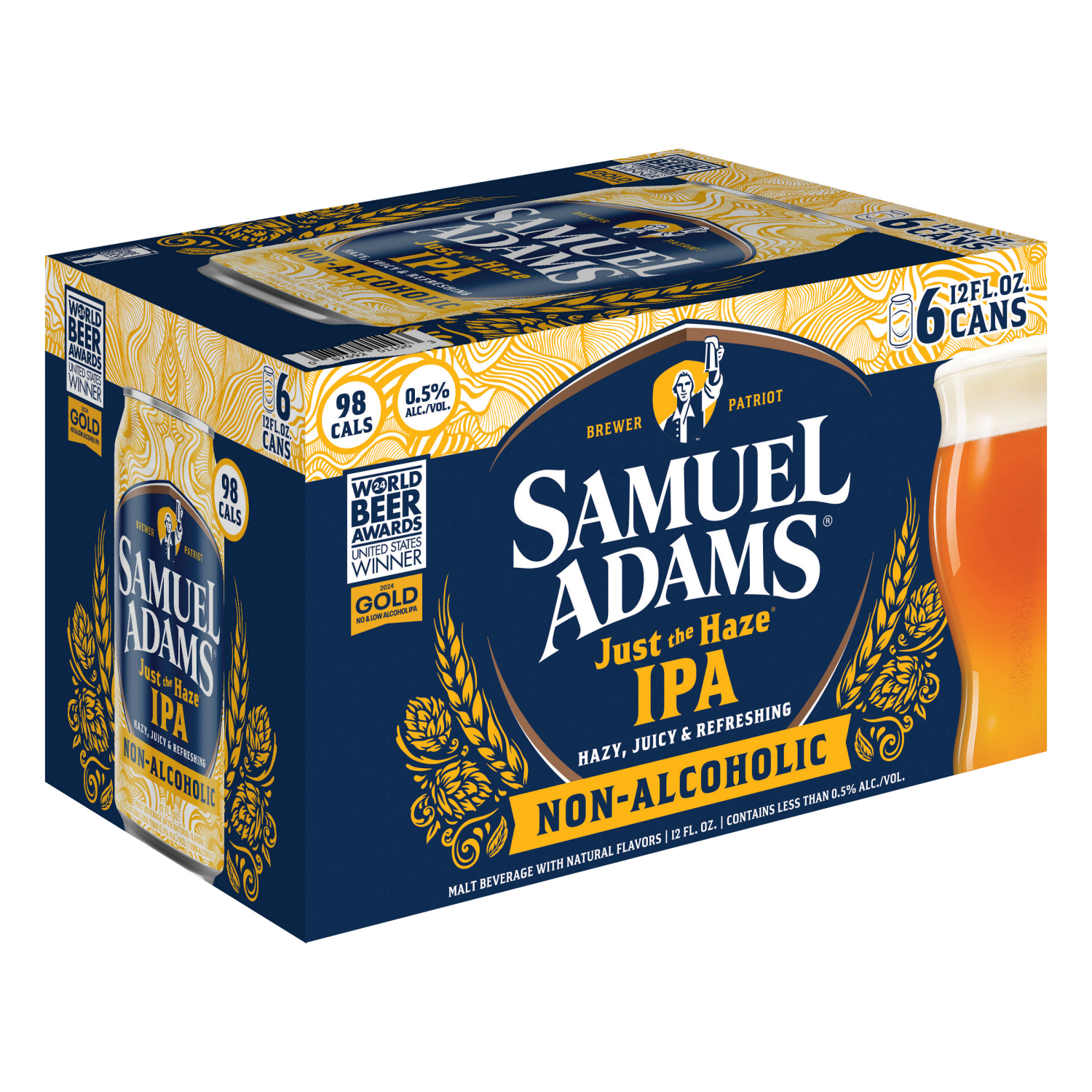 slide 2 of 3, Samuel Adams Beer, Non-Alcoholic, IPA, 6 pk
