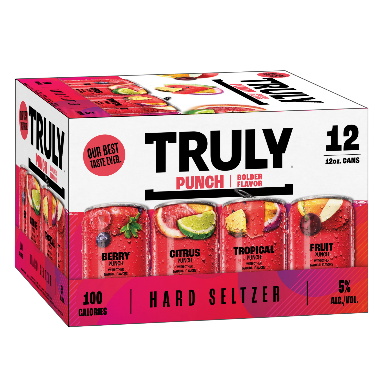 slide 2 of 4, Truly Hard Seltzer, Punch, Variety Pack, 12 fl oz