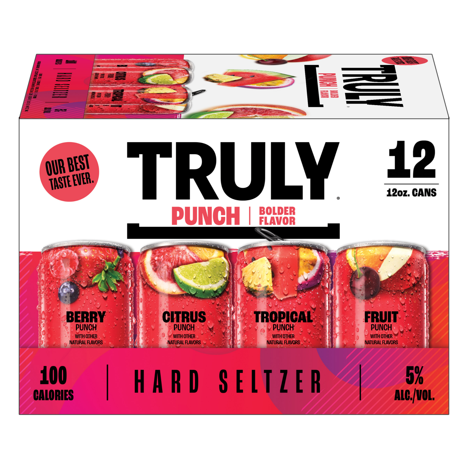 slide 4 of 4, Truly Hard Seltzer, Punch, Variety Pack, 12 fl oz