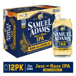 Samuel Adams IPA Non-Alcoholic Just the Haze Beer 12 - 12 fl oz Cans