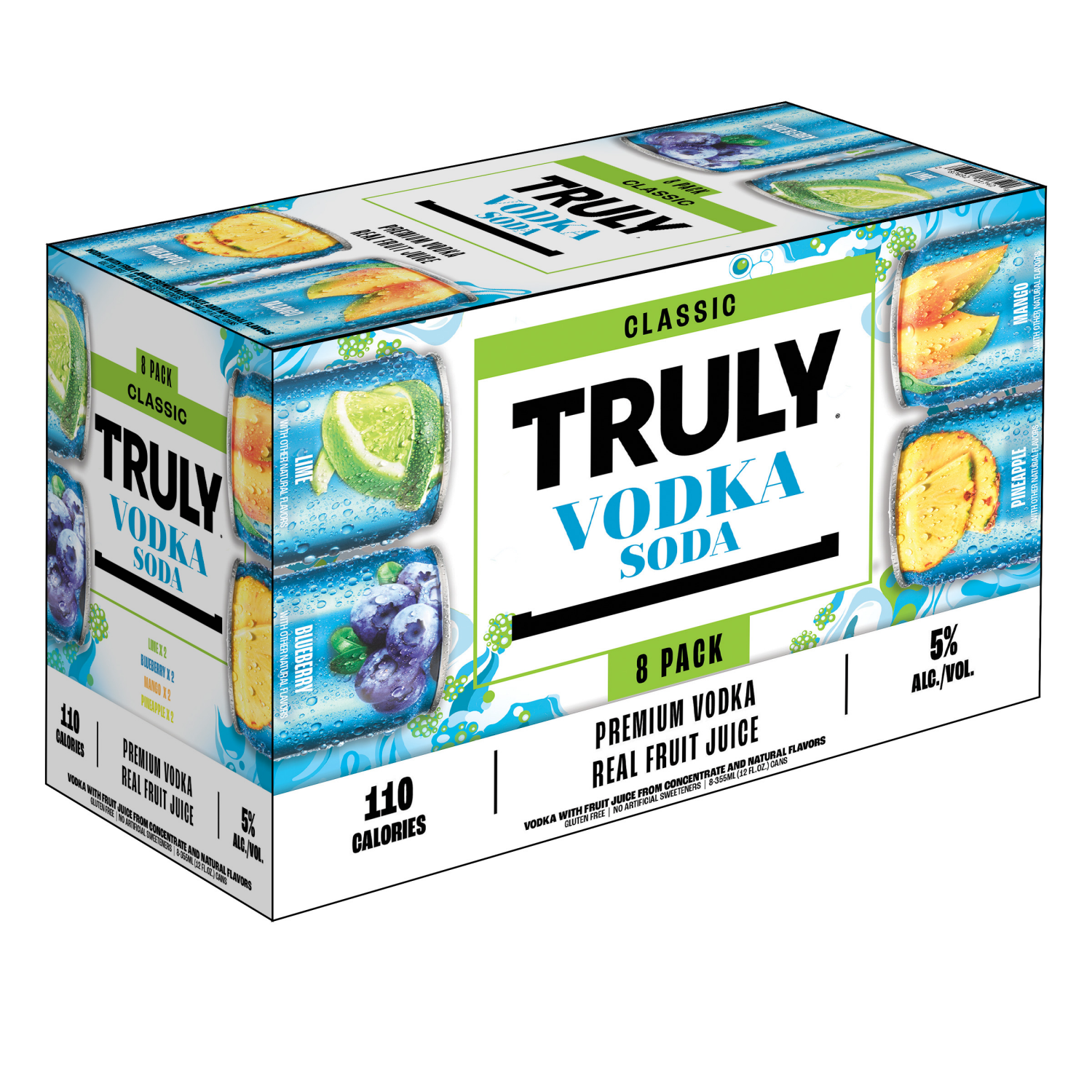 slide 3 of 3, TRULY Vodka Soda Classic Variety Pack (12 fl. oz. Can, 8pk.), 8 ct