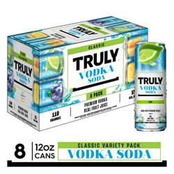 TRULY Vodka Soda Classic Variety Pack (12 fl. oz. Can, 8pk.)