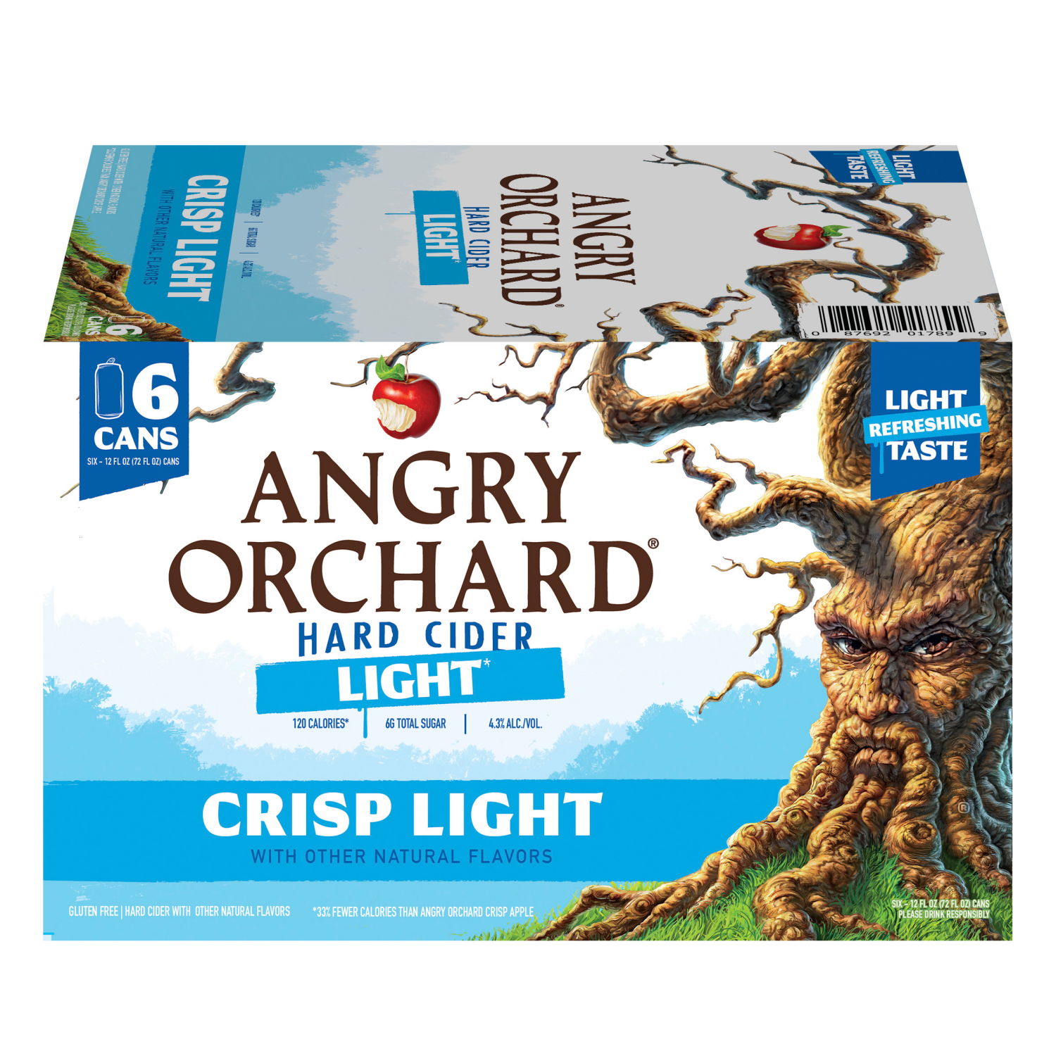 slide 4 of 4, Angry Orchard Crisp Light Hard Cider, Spiked (12 fl. oz. Can, 6pk.), 6 ct; 12 fl oz
