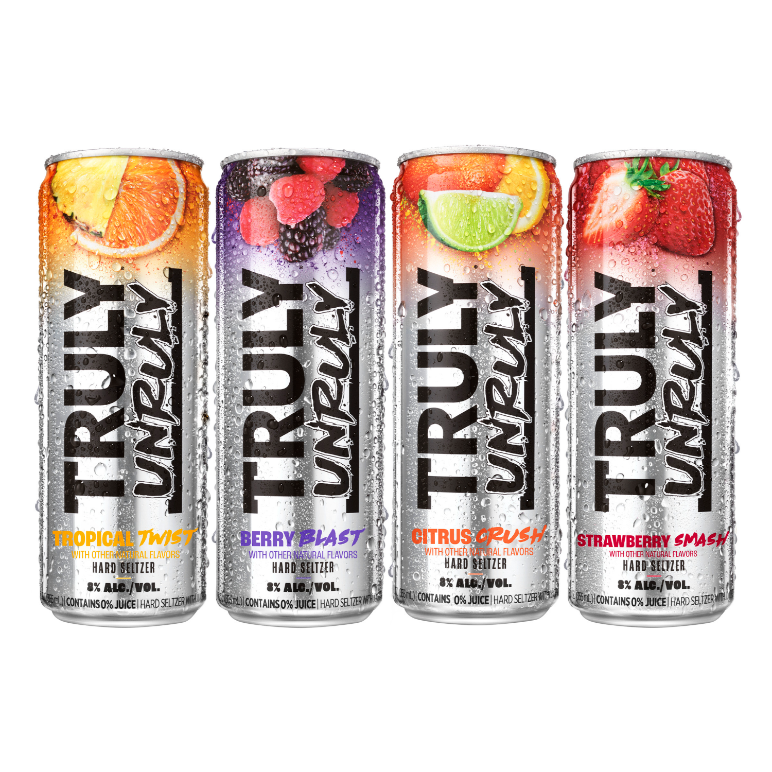 slide 3 of 4, TRULY Unruly Hard Seltzer Variety Pack 8% ABV (12 fl. oz. Can, 12pk.), 12 ct