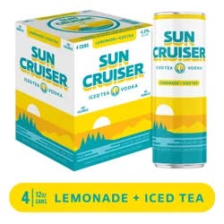 Sun Cruiser Iced Tea Vodka, Lemonade + Iced Tea (12 fl. oz. Can, 4pk.)
