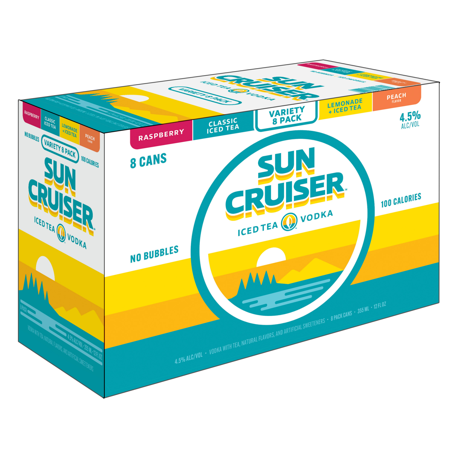 slide 2 of 3, Sun Cruiser Iced Tea Vodka Variety Pack (12 fl. oz. Can, 8pk.), 8 ct; 12 oz