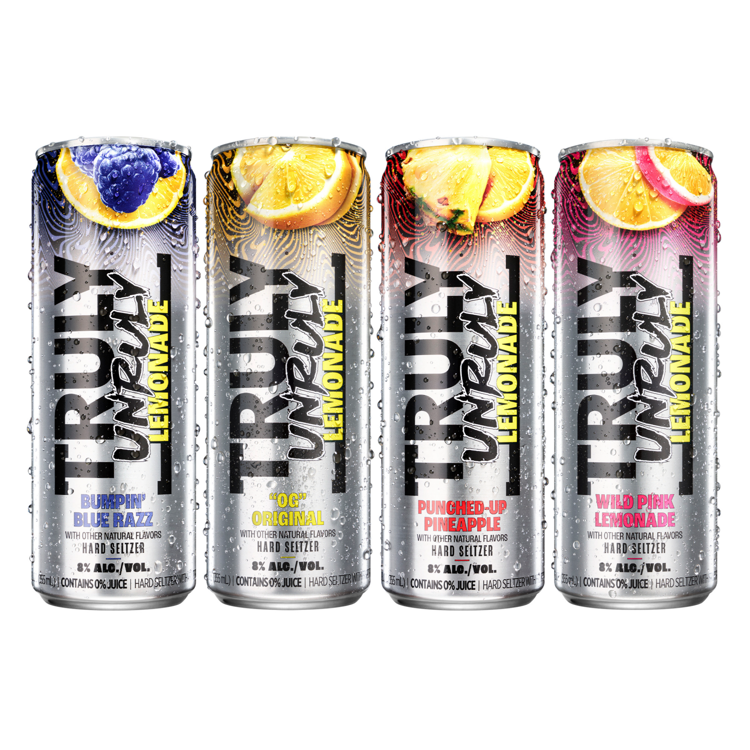 slide 3 of 4, TRULY Unruly Hard Seltzer Lemonade Variety Pack 8% ABV (12 fl. oz. Can, 12pk.), 12 ct; 12 oz
