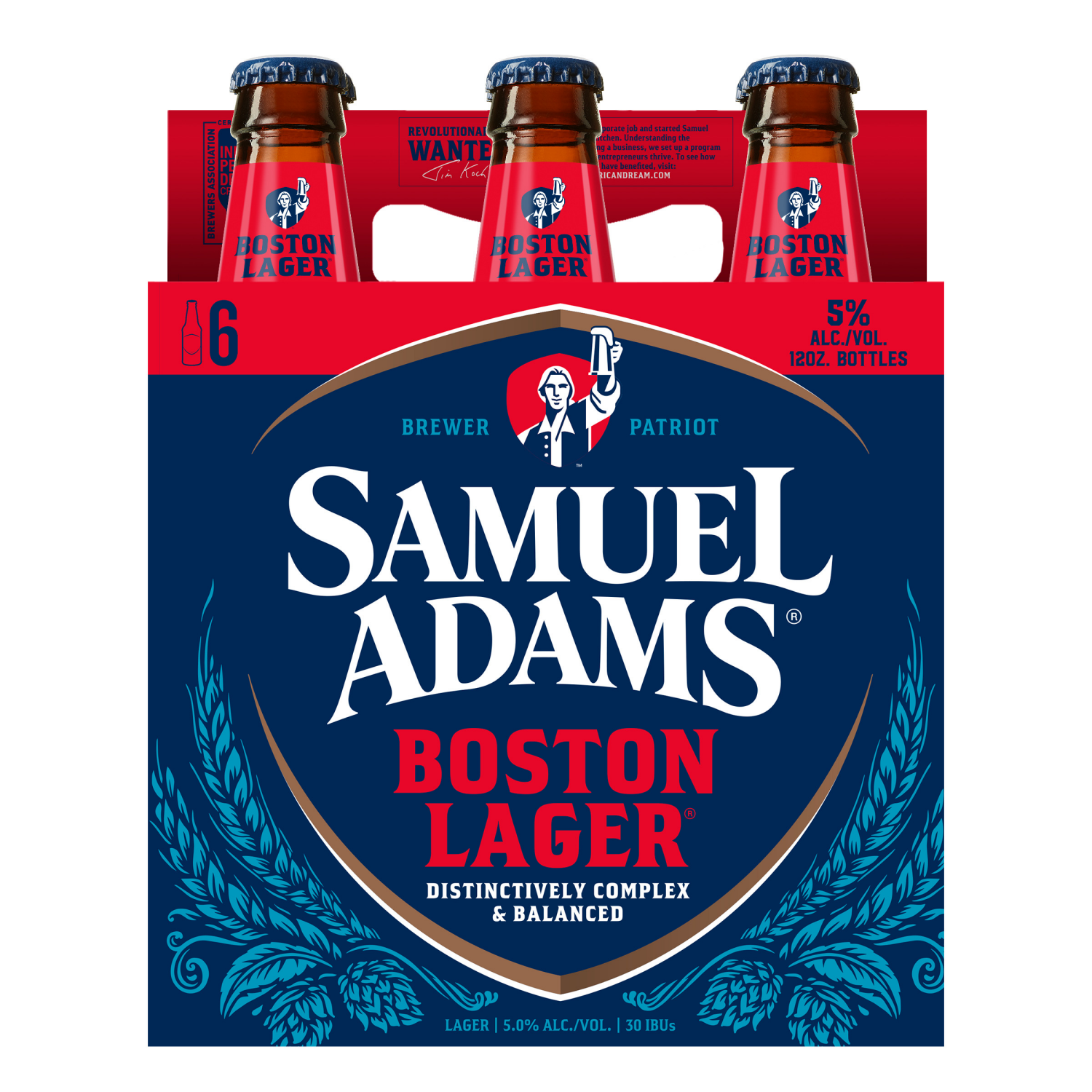 slide 4 of 4, Samuel Adams Beer, Lager, Boston Lager, 12 fl oz