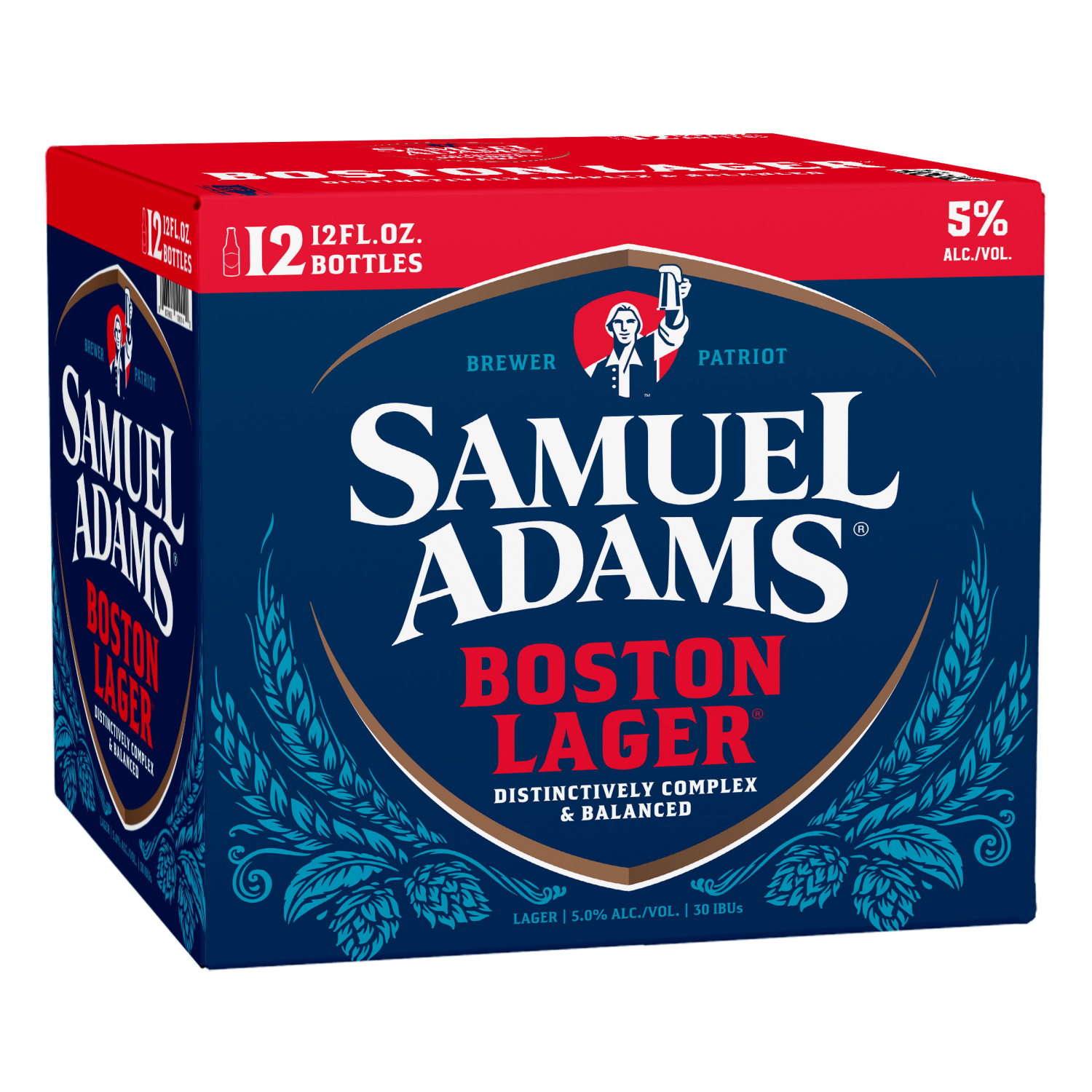 slide 3 of 3, Samuel Adams Beer, Lager, Boston Lager, 12 fl oz