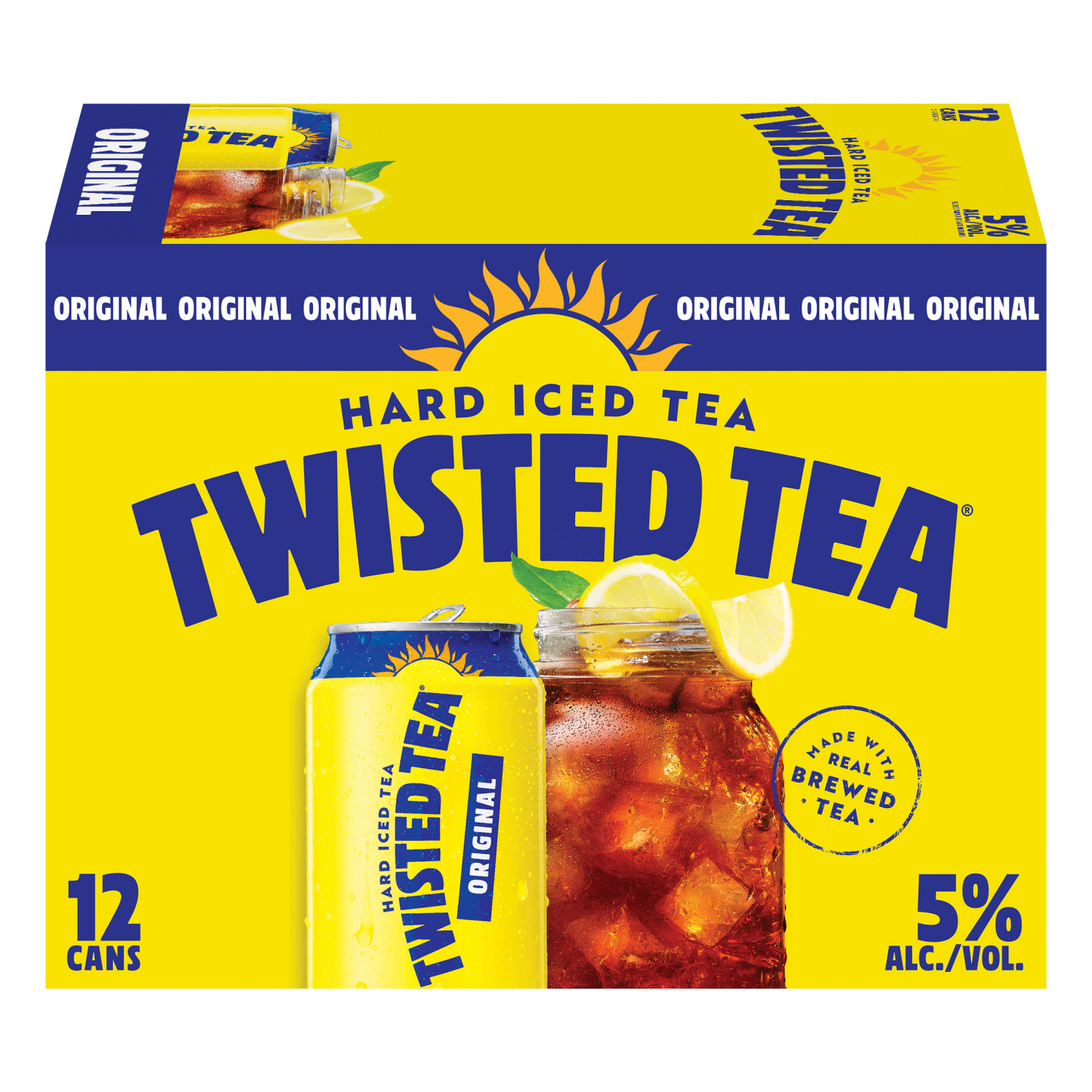 slide 4 of 4, Twisted Tea Hard Iced Tea, Lemon, Original, 12 ct; 12 oz