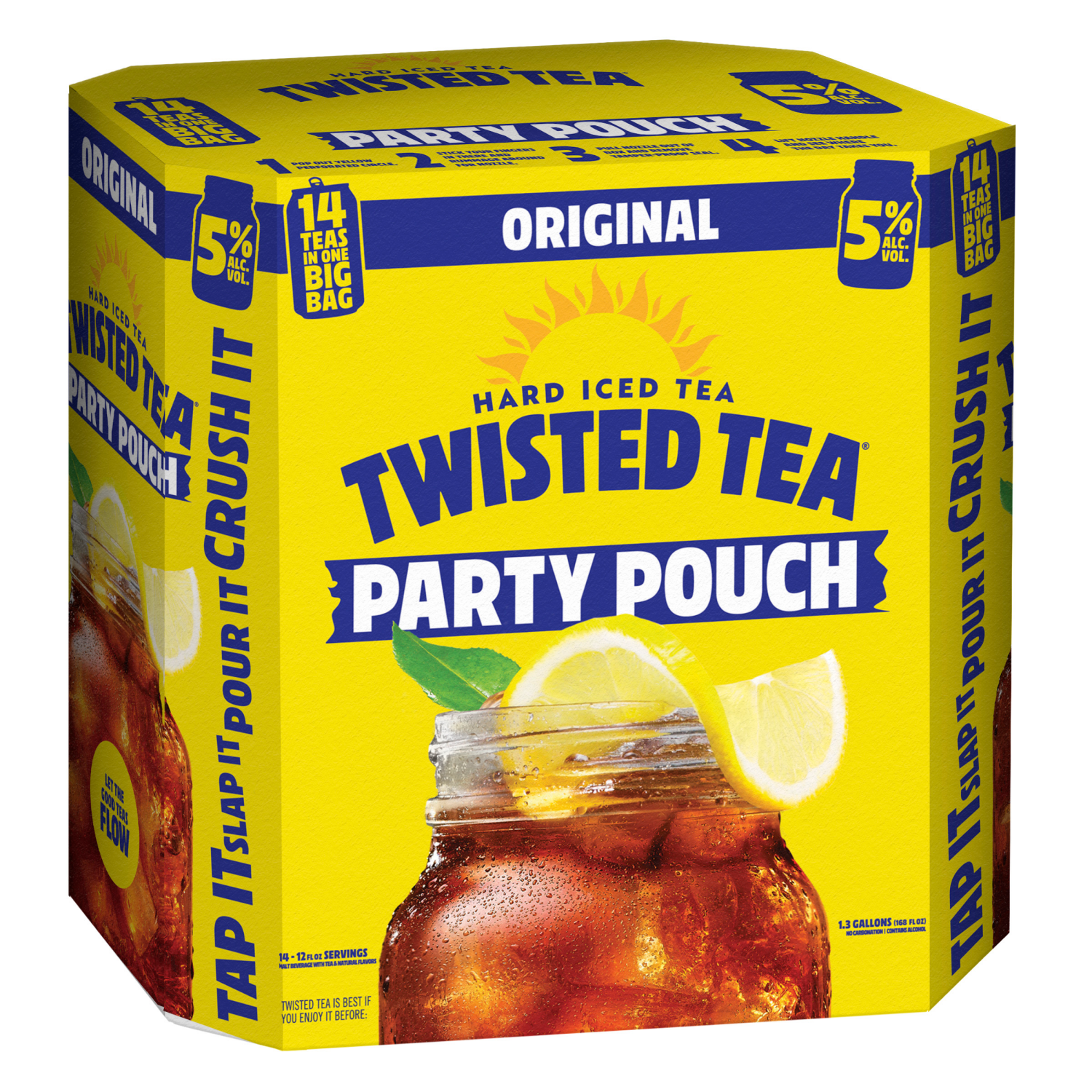 slide 3 of 4, Twisted Tea Hard Iced Tea, Lemon, Original, 5 liter