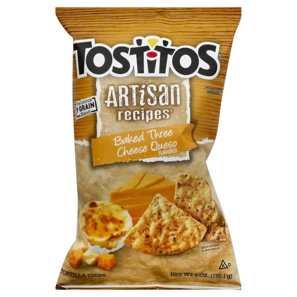 slide 1 of 5, Tostitos Artisan Recipes Baked Three Cheese Queso Flavor, 6 oz