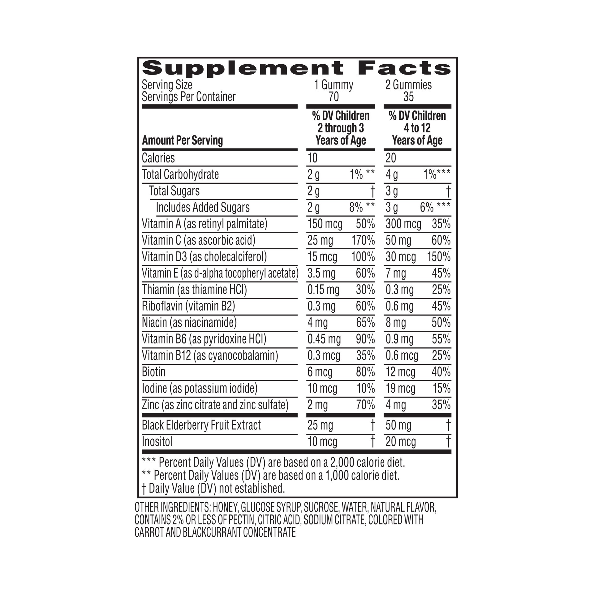 slide 3 of 5, Zarbee's Naturals Children's Complete Multivitamin + Immune Gummies, Mixed Berry, 70 Ct, 70 ct