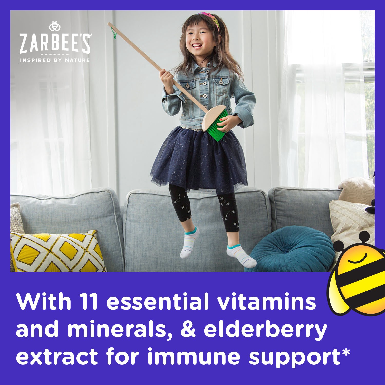 slide 5 of 5, Zarbee's Naturals Children's Complete Multivitamin + Immune Gummies, Mixed Berry, 70 Ct, 70 ct