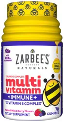 Zarbee's Naturals Children's Complete Multivitamin + Immune Gummies, Mixed Berry, 70 Ct