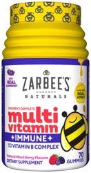 Zarbee's Naturals Children's Complete Multivitamin + Immune Gummies, Mixed Berry, 70 Ct