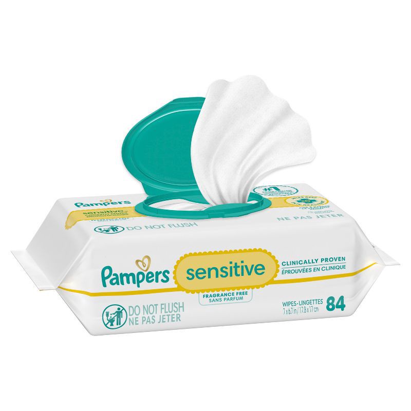 slide 13 of 15, Pampers Sensitive Baby Wipes - 84ct, 84 ct