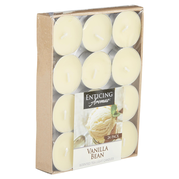 slide 20 of 29, Enticing Aromas Vanilla Bean Tealights, 24 ct
