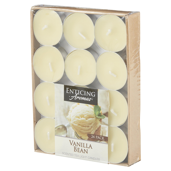 slide 8 of 29, Enticing Aromas Vanilla Bean Tealights, 24 ct