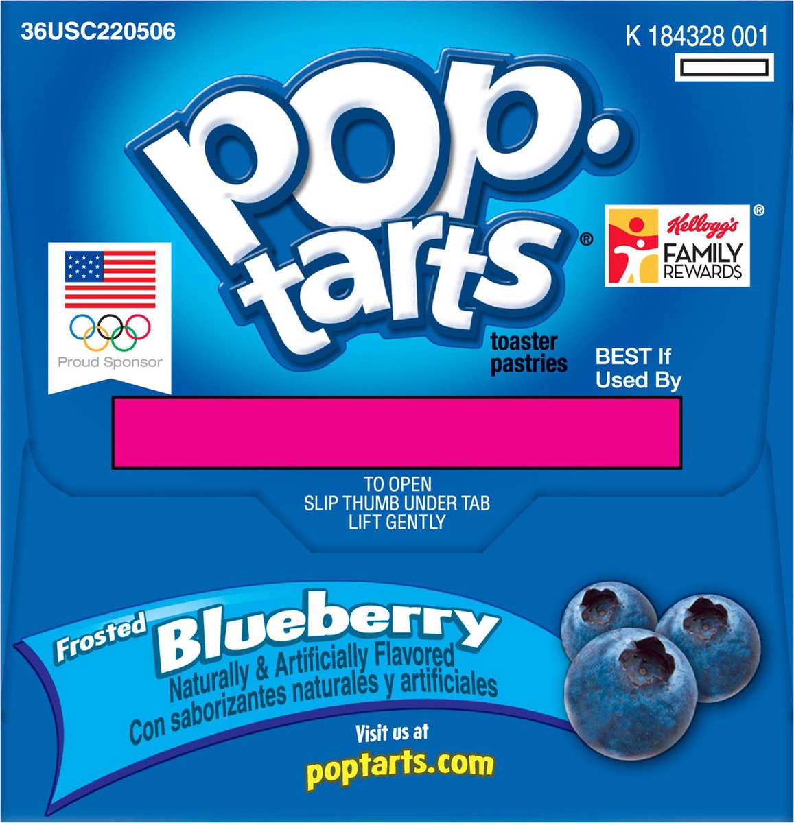 slide 5 of 10, Pop-Tarts Frosted Blueberry Toaster Pastries, 14.7 oz
