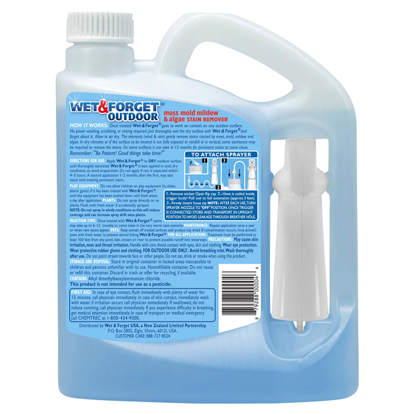 slide 2 of 5, Wet & Forget Outdoor Mold and Mildew Cleaner Ready To Use, 64 oz