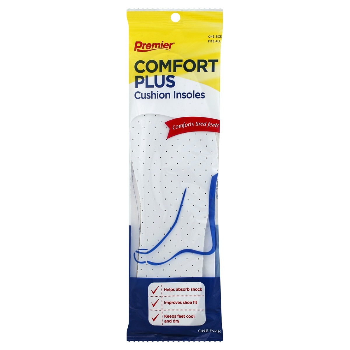 slide 1 of 1, Premier Protein Insoles Comfort Plus Unisex, 1 ct