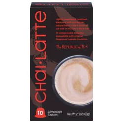 The Republic of Tea Chai-Latte Tea 10 Compostable Capsules - 10 ct