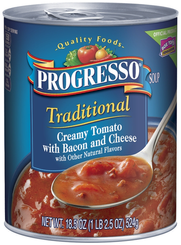 slide 1 of 1, Progresso Traditional Soup, Creamy Tomato With Bacon And Cheese, 18.5 oz