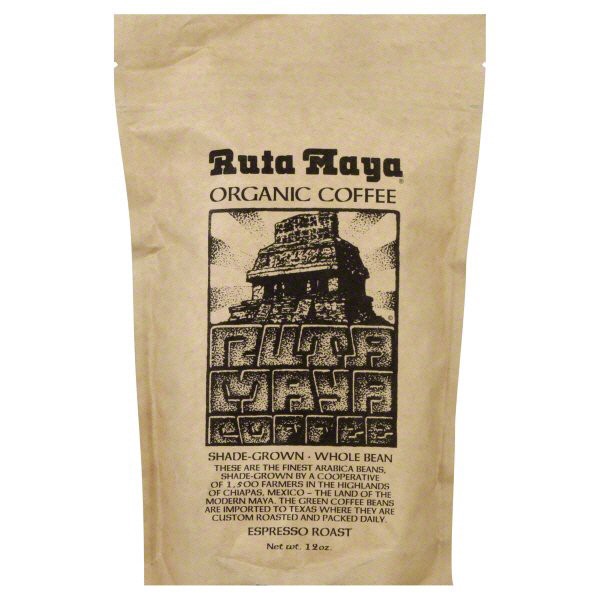 slide 1 of 1, Ruta Maya Organic Whole Bean Espresso Roast Coffee - 12 oz, 12 oz