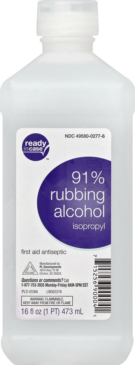 slide 2 of 2, Ready in Case Rubbing Alcohol 16 oz, 16 oz